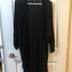 Long black long sleeve cardigan